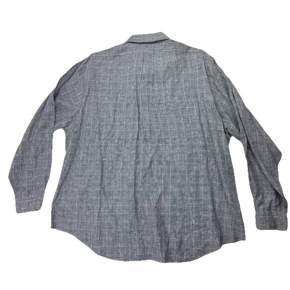 Brooks Brothers Irish Linen Shirt XXL Men Blue Plaid Long Sleeve Button Down - Picture 2 of 5